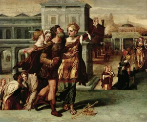 Augustus (63-14 v. Chr.) und die Tiburtinische Sibylle, ca. 1540-50